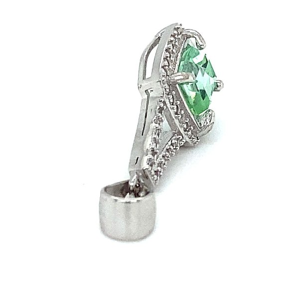 Paraiba Tourmaline 1.20ct White Gold Pendant - Picture 4 of 7